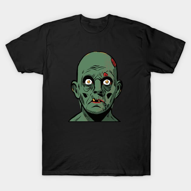 Scary Zombie Head T-Shirt by SLAG_Creative